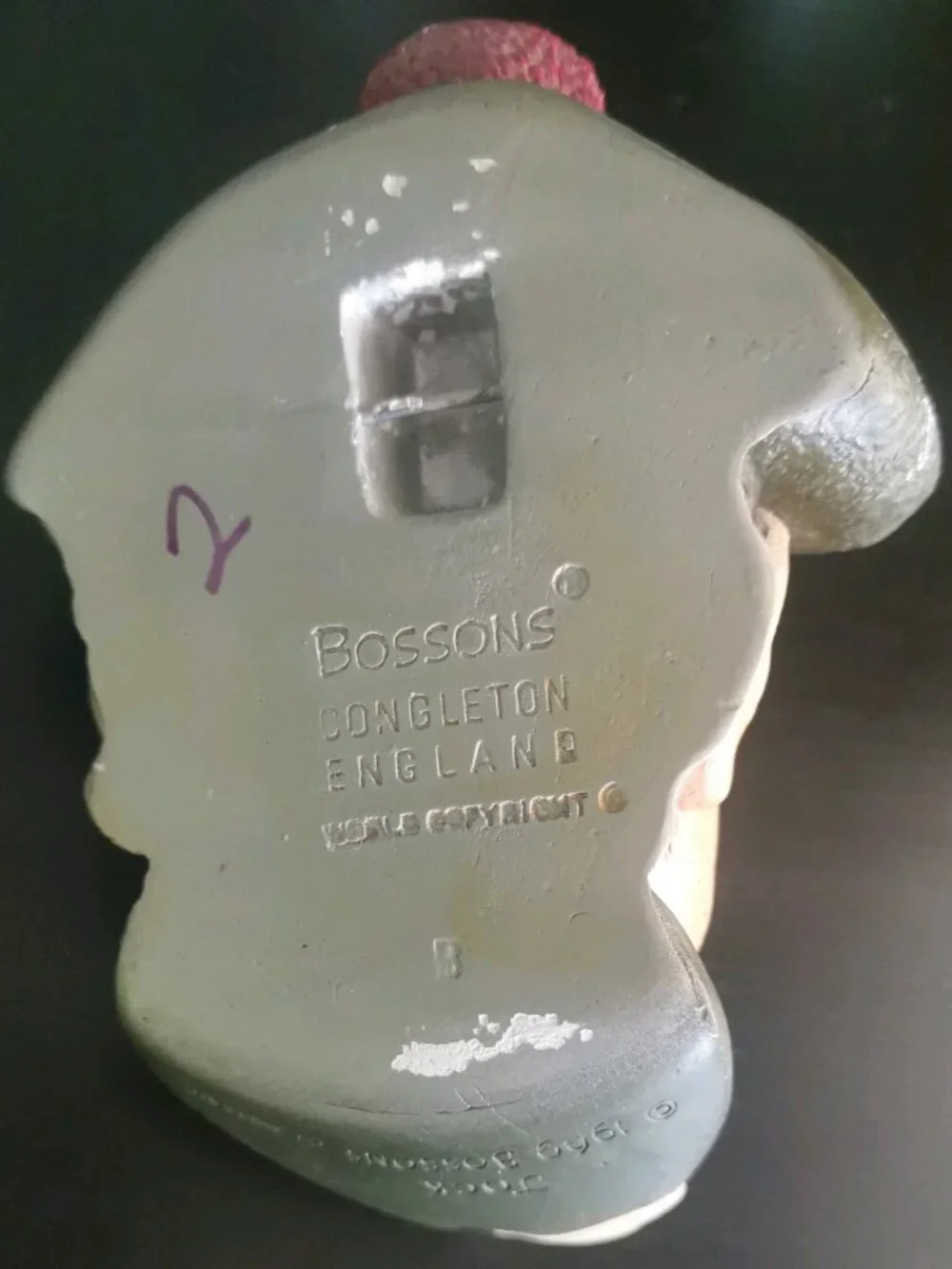 Vintage Bossons JOCK 1969 Chalkware Head Congleton England‎
